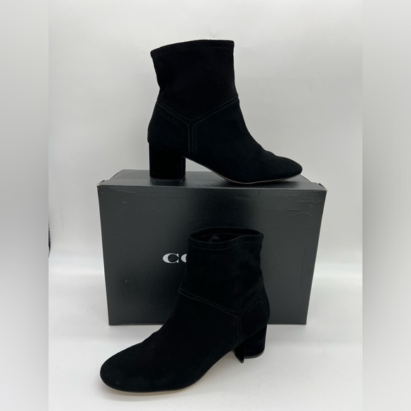 Coach Black GRACIE SUEDE BOOTIE Size 8.5B - Picture 3 of 15
